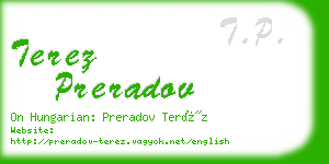 terez preradov business card